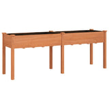 Vidaxx Pflanzgefäß mit Futter 203x53x76 cm massives Kiefernholz braun