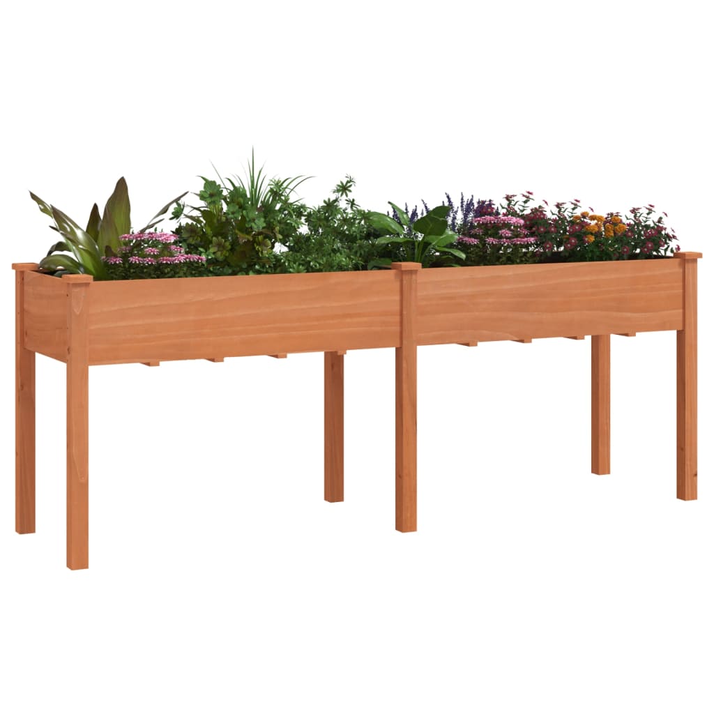 Vidaxx Pflanzgefäß mit Futter 203x53x76 cm massives Kiefernholz braun