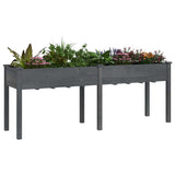 Vidaxx Pflanzgefäß mit Futter 203x53x76 cm massives Kiefernholz grau