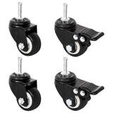 VidaXL Räder für Pflanzgefäß 4 Stück 8x3,5x8 cm Eisen schwarz