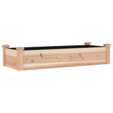 Planteur Vidaxl élevé avec une doublure 120x45x25 cm de bois solide solide