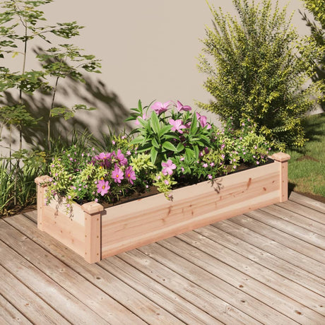 Vidaxx Pflanzgefäß erhöht mit Futter 120x45x25 cm aus massivem Kiefernholz