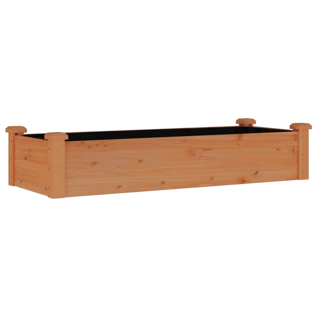 Vidaxx Pflanzgefäß erhöht mit Futter 120x45x25 cm Kiefernholz braun