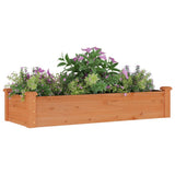 Vidaxx Pflanzgefäß erhöht mit Futter 120x45x25 cm Kiefernholz braun