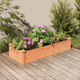 Vidaxx Pflanzgefäß erhöht mit Futter 120x45x25 cm Kiefernholz braun