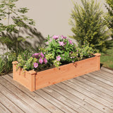 Vidaxl Planter hevet med fôr 120x45x25 cm furubrun