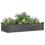 Vidaxx Pflanzgefäß erhöht mit Futter 120x45x25 cm Kieferngrau