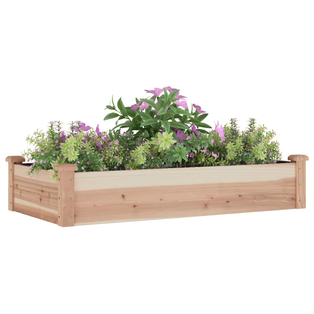 Vidaxx Pflanzgefäß erhöht mit Futter 120x60x25 cm aus massivem Kiefernholz
