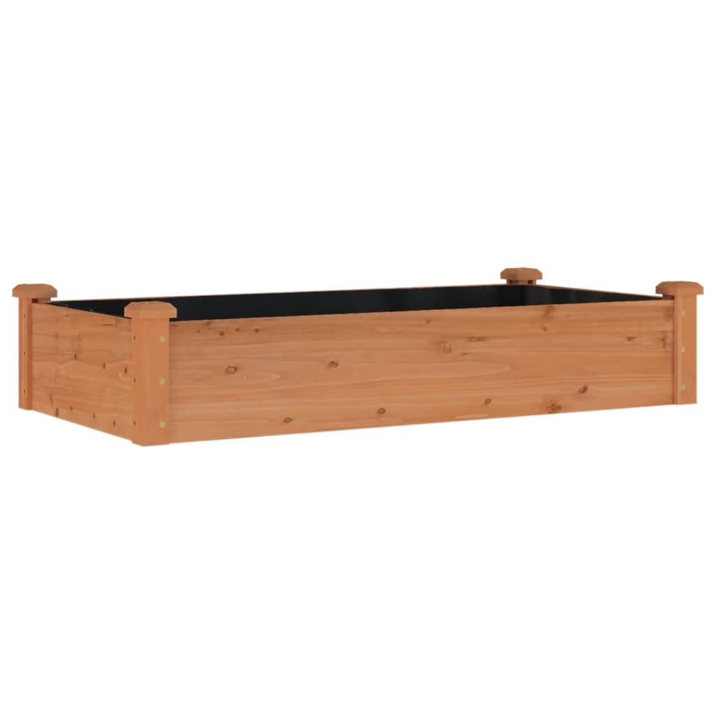 Vidaxx Pflanzgefäß erhöht mit Futter 120x60x25 cm Kiefernholz braun