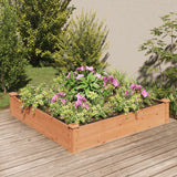 Vidaxl planter hævet med foring 120x120x25 cm fyrretræ brun brun