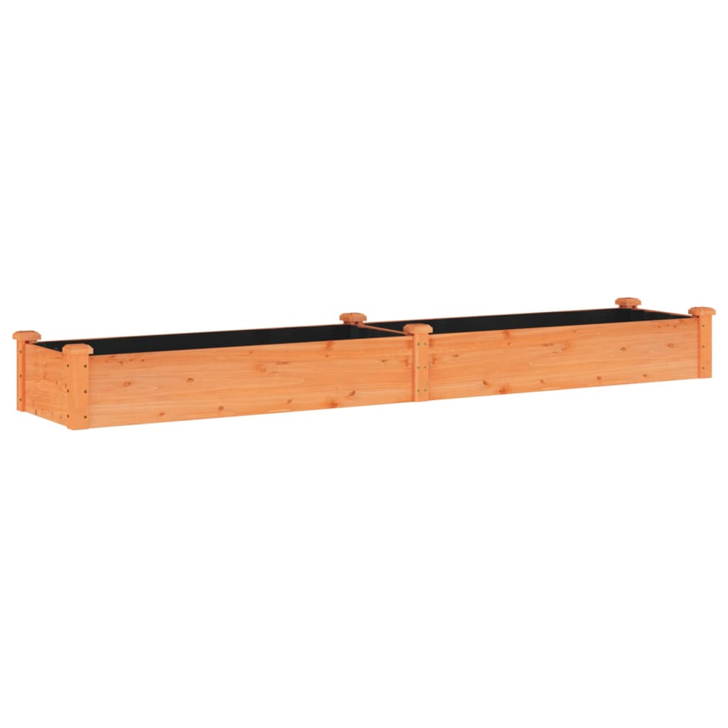 Vidaxx Pflanzgefäß erhöht mit Futter 240x45x25 cm Kiefernholz braun