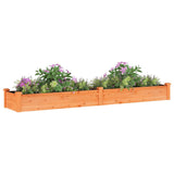 Bidaxl Planter uppvuxen med foder 240x45x25 cm tallbrun