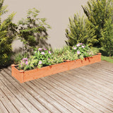 Bidaxl Planter uppvuxen med foder 240x45x25 cm tallbrun