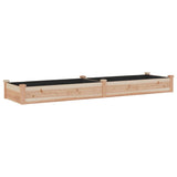 VidaXL Pflanzgefäß erhöht mit Futter 240x60x25 cm aus massivem Kiefernholz