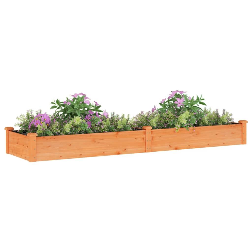 Vidaxx Pflanzgefäß erhöht mit Futter 240x60x25 cm Kiefernholz braun
