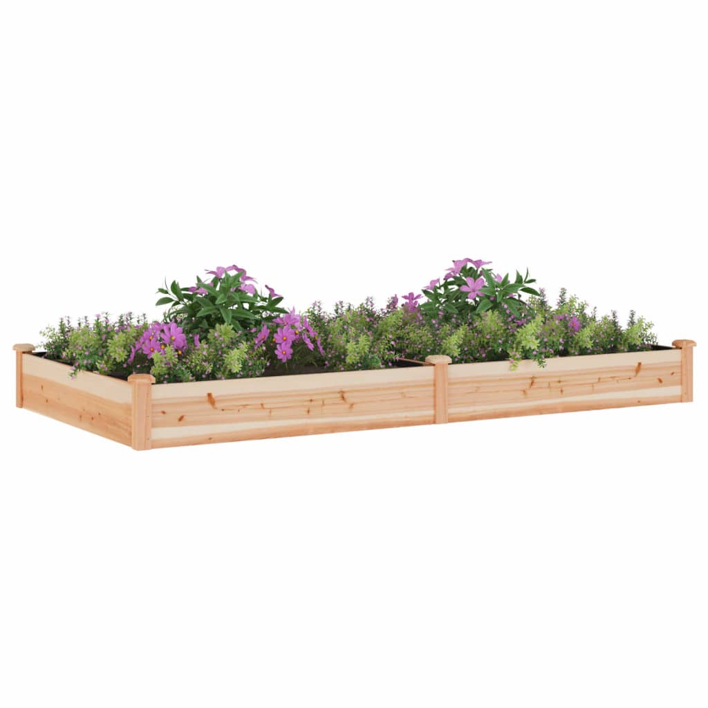 Vidaxx Pflanzgefäß erhöht mit Futter 240x120x25 cm aus massivem Kiefernholz