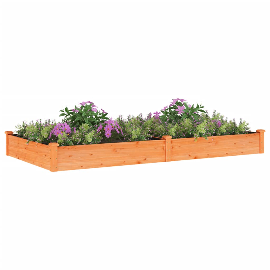 Planteur Vidaxl élevé avec doublure 240x120x25 cm brun brun