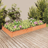 Vidaxx Pflanzgefäß erhöht mit Futter 240x120x25 cm Kiefernholz braun