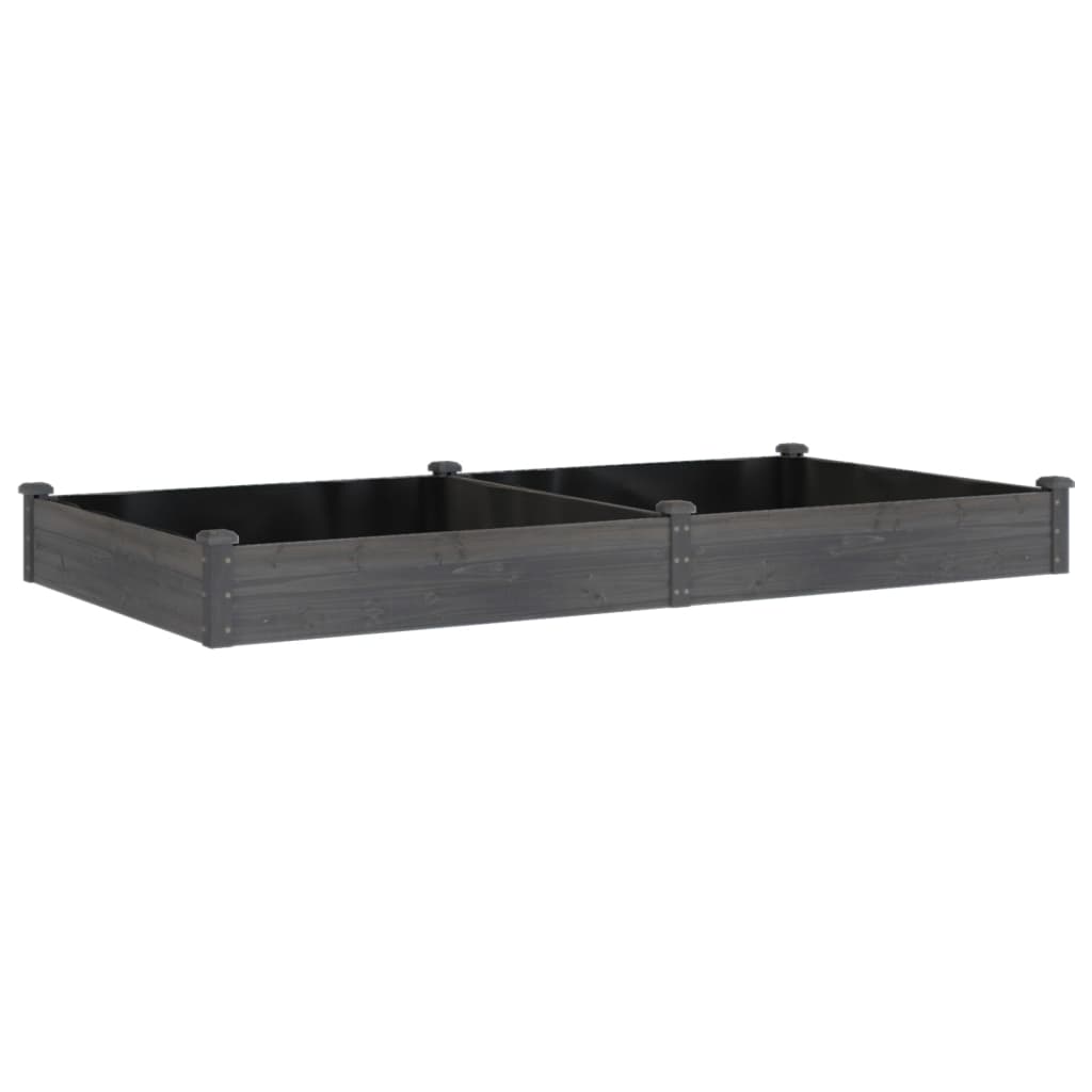 Vidaxx Pflanzgefäß erhöht mit Futter 240x120x25 cm Kieferngrau