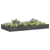 Planteur Vidaxl élevé avec doublure 240x120x25 cm en gris en bois pur