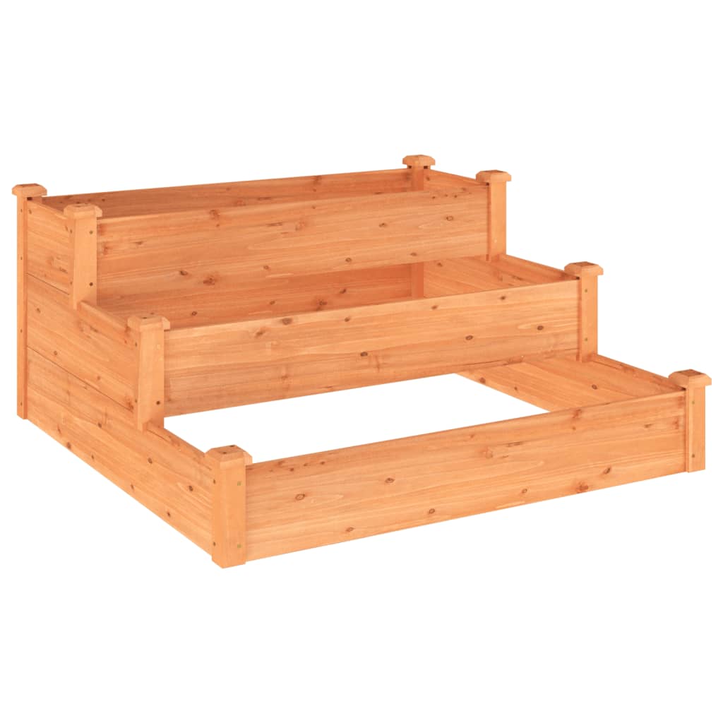 Vidaxx Pflanzkübel erhöht 120x120x56 cm massives Kiefernholz braun