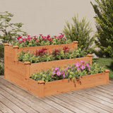 Vidaxx Pflanzkübel erhöht 120x120x56 cm massives Kiefernholz braun