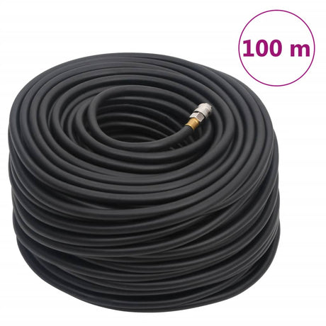 VidaXL Luftschlauch Hybrid 0,6'' 100 m Gummi und PVC schwarz