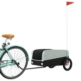 Vidaxl bicycle trailer 30 kg iron black and gray