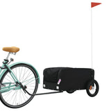 Vidaxl fietstrailer 30 kg ijzer zwart