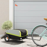 Vidaxl Bicycle Trailer 30 kg di ferro nero e verde