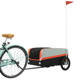 Vidaxl Bicycle Trailer 45 kg jern svart og oransje