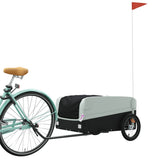 Vidaxl Fahrradanhänger 45 kg Eisen schwarz und grau