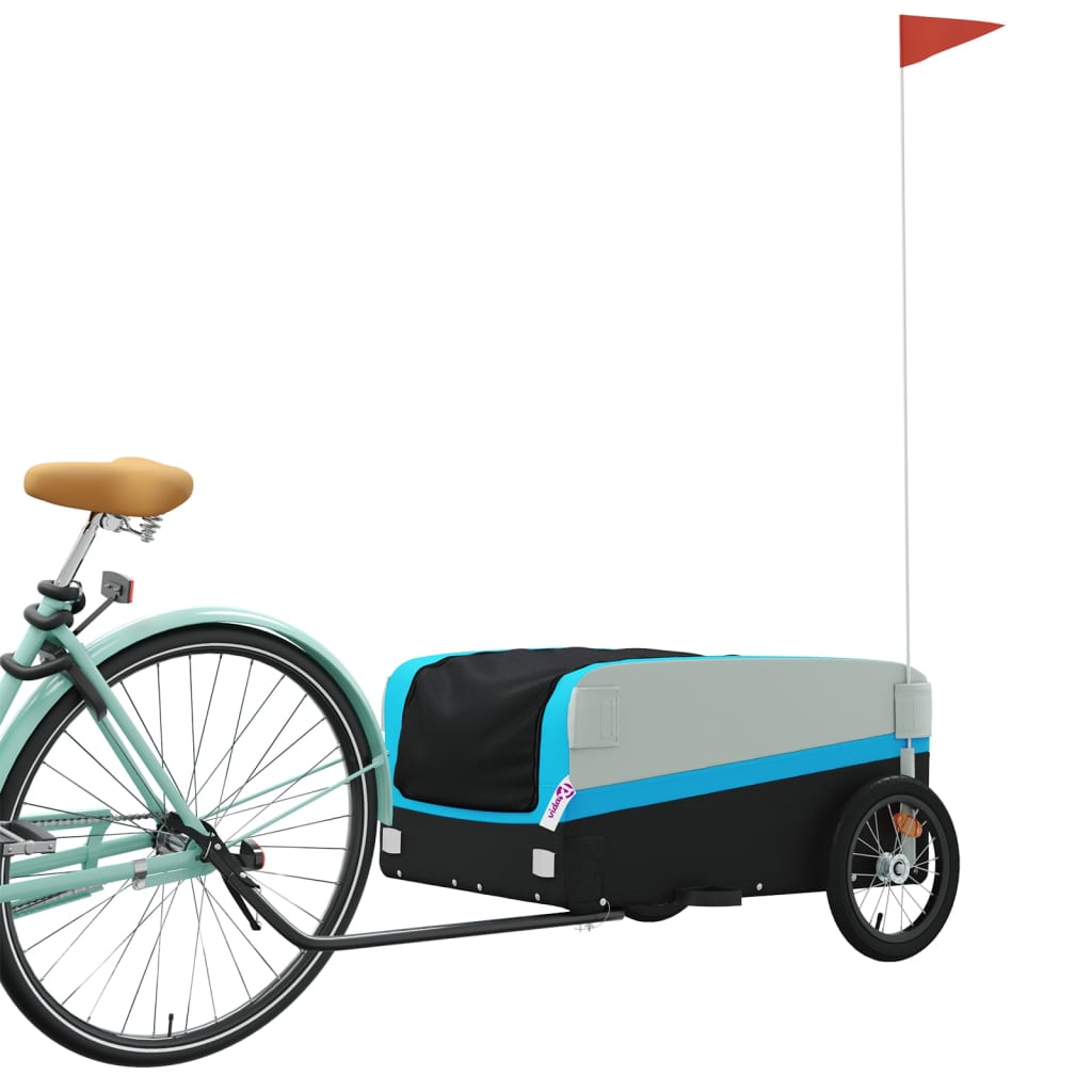 BIDAXL BICYCLE TRAILER 45 kg järn svart och blå