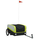 Vidaxl Fahrradanhänger 45 kg Eisen schwarz und grün
