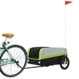 Vidaxl bicycle trailer 45 kg iron black and green