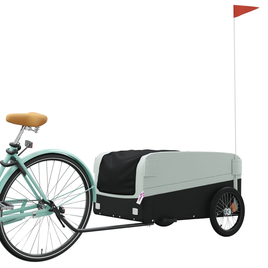 Vidaxl Bicycle Trailer 45 kg železa černá a šedá