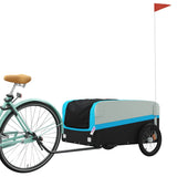 Vidaxl Bicycle Trailer 45 kg de fer noir et bleu