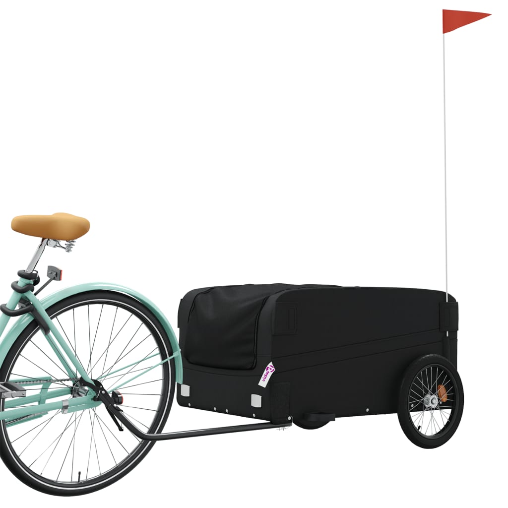 Vidaxl bicycle trailer 45 kg iron black