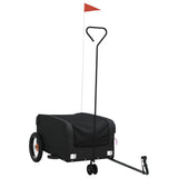 VidaXL Fahrradanhänger 30 kg Eisen schwarz