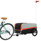 Vidaxl Voice Trailer 45 kg Eisen schwaarz an orange