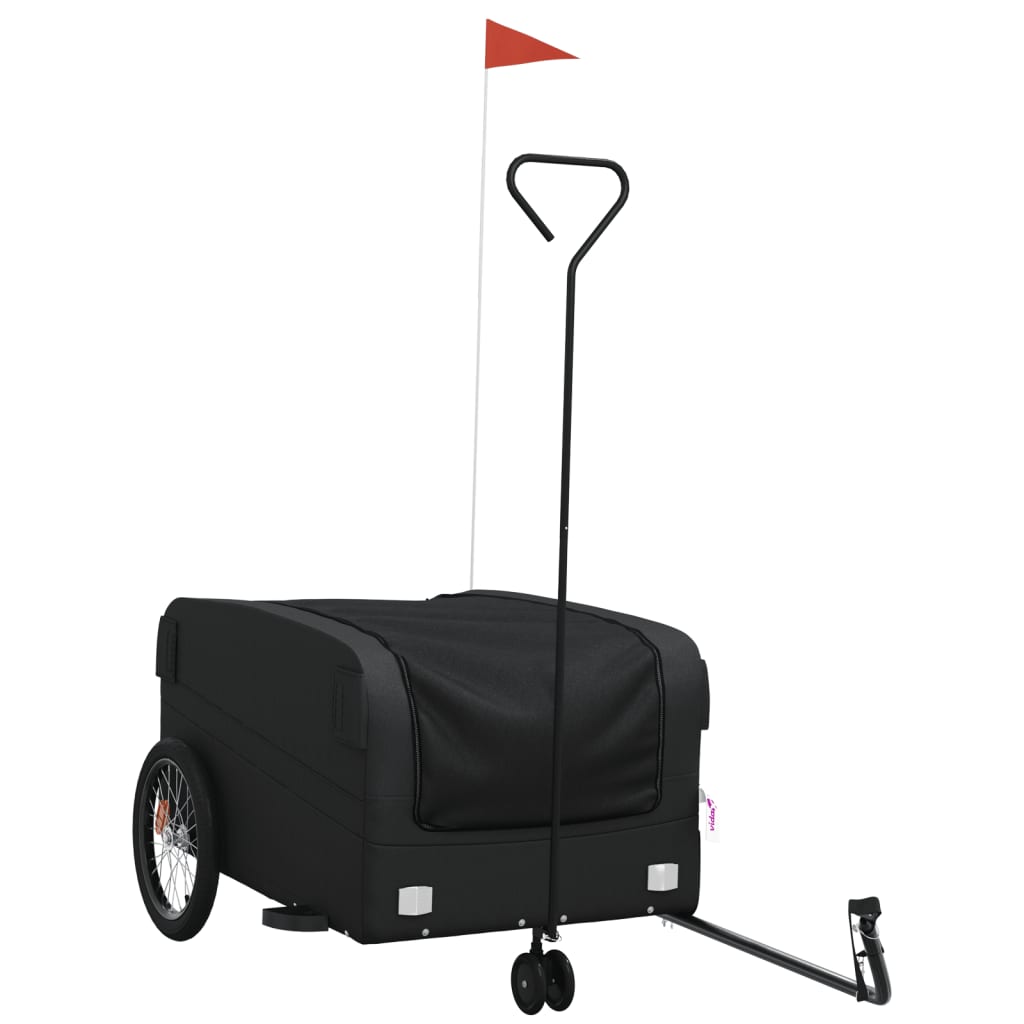 Vidaxl bicycle trailer 45 kg iron black