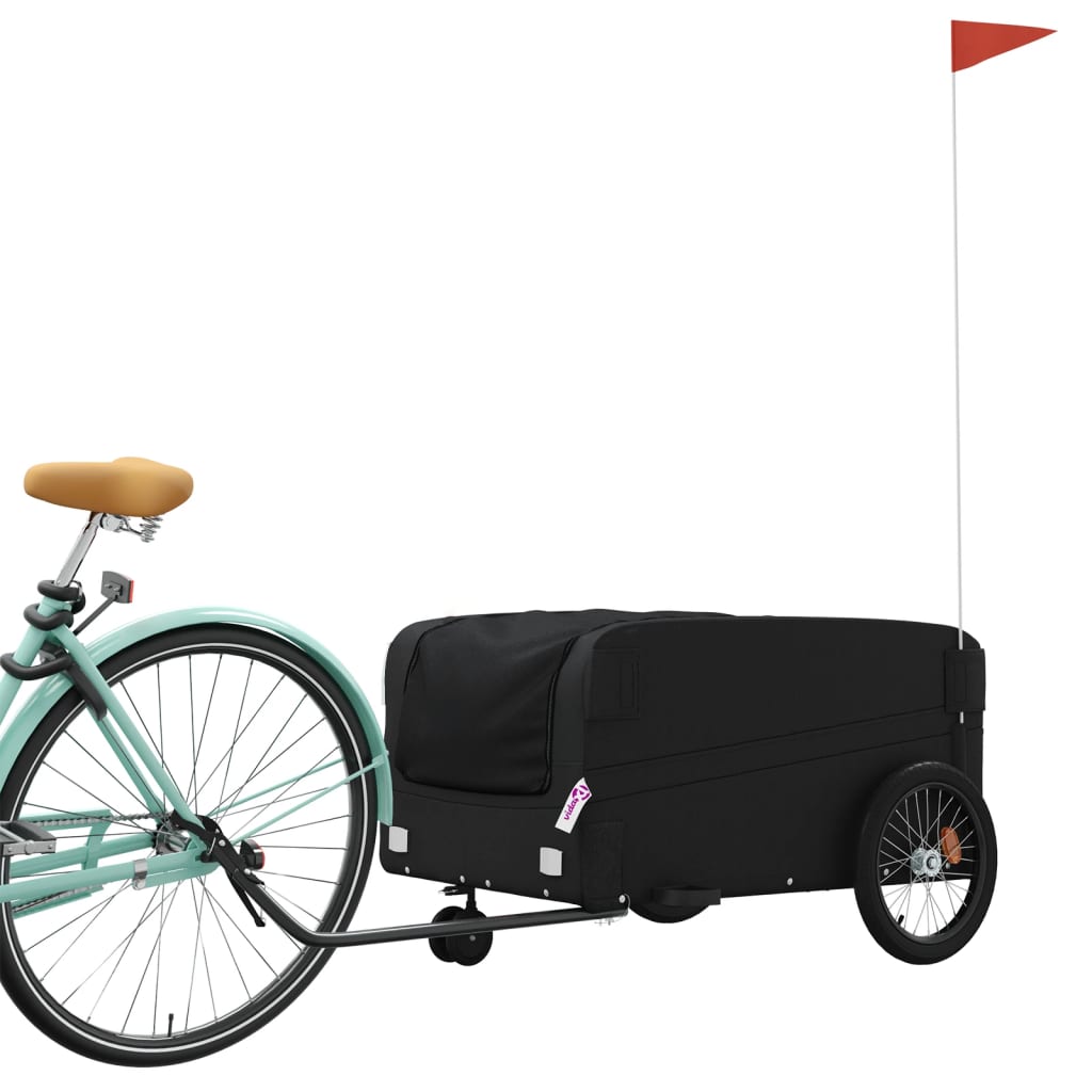 Vidaxl bicycle trailer 45 kg iron black