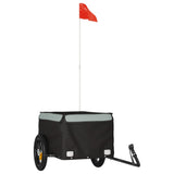 Vidaxl Fahrradanhänger 30 kg Eisen schwarz und grau