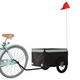 Vidaxl Fahrradanhänger 30 kg Eisen schwarz und grau