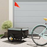 Vidaxl Bicycle Trailer 30 kg Iron Black and Grey