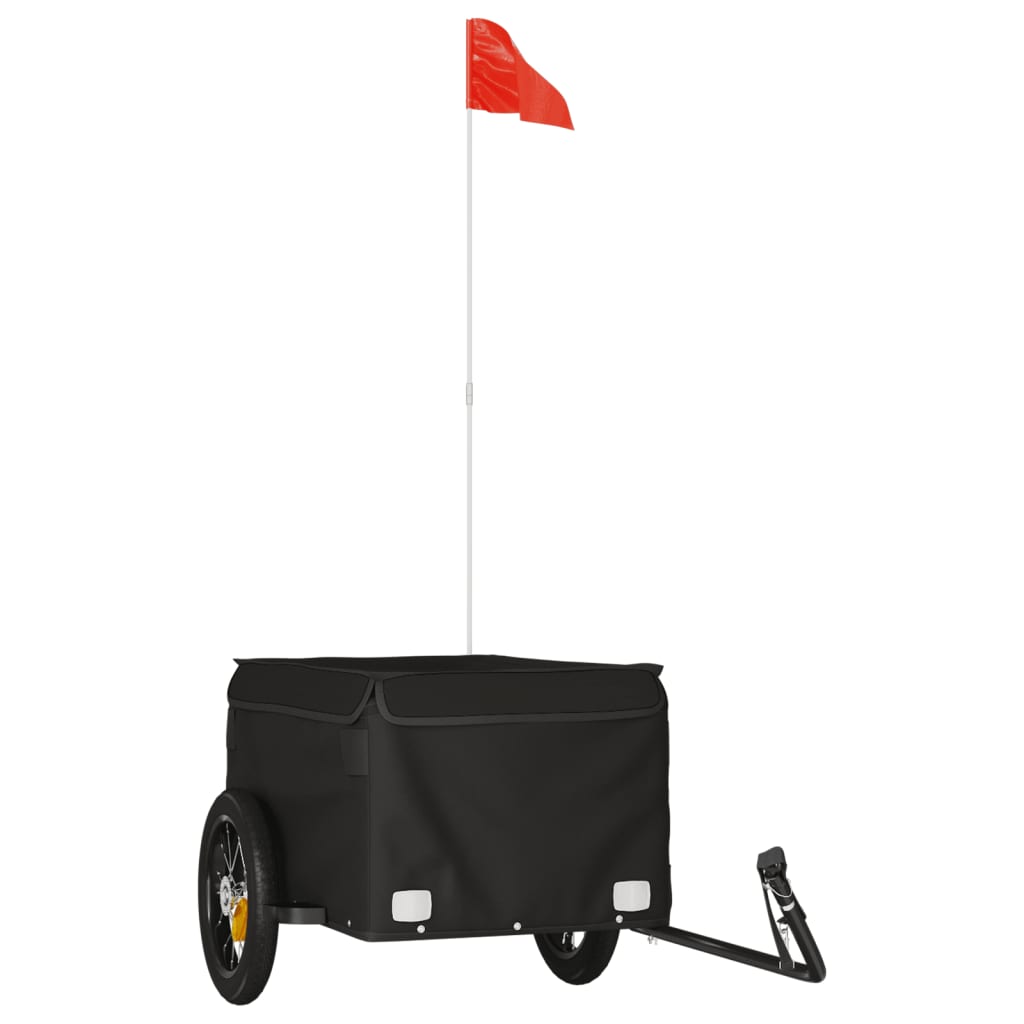 Vidaxl Bicycle Trailer 30 kg Iron Black