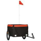 Vidaxl Voice Trailer 45 kg Eisen schwaarz an orange