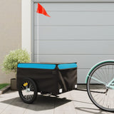 TRAILER VIDAXL BICYCLE 45 kg di ferro nero e blu