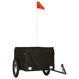 Vidaxl Fahrradanhänger 45 kg Eisen schwarz
