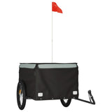 Vidaxl Fahrradanhänger 45 kg Eisen schwarz und grau